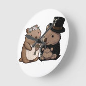 Horloge Ronde Mariage Wombat (Angle)