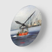 Horloge Ronde Marine/Marine/Seascape (Angle)