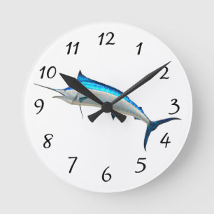 Horloge Ronde Marlin bleu