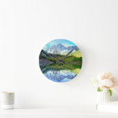 Horloge Ronde Maroon Bells se reflétant dans le lac Maroon (Maison)