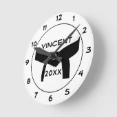 Horloge Ronde Martial Arts Black Belt Round (Angle)