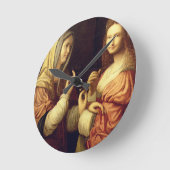 Horloge Ronde Mary et Martha (huile sur panneau) (Angle)