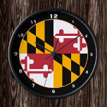 Horloge Ronde Maryland Flag & Maryland fashion /design États-Uni<br><div class="desc">WALL CLOCK : Maryland & Maryland Flag fashion design - love my country,  travel,  holiday,  country patriots / sports fans</div>