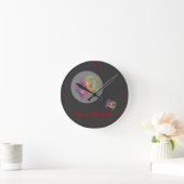 Horloge Ronde Masque à perles - (Maison)