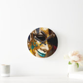 Horloge Ronde Masque vénitien (Maison)