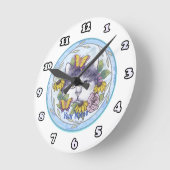 Horloge Ronde Masquer l'horloge de chat (Angle)