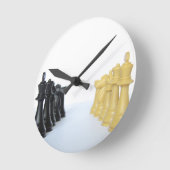 Horloge Ronde Match d'échecs (Angle)