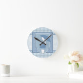 Horloge Ronde maternité bleue (Maison)