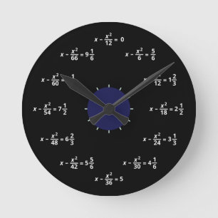 Horloge Ronde Math Clock