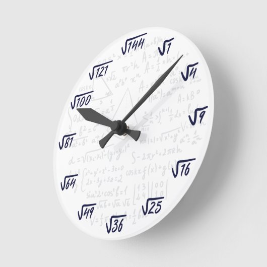 Horloge Ronde Math Square (Angle)