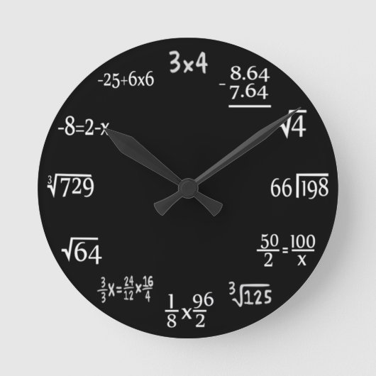 Horloge Ronde Mathématiques (Recto)