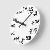 Horloge Ronde Mathématiques (Angle)