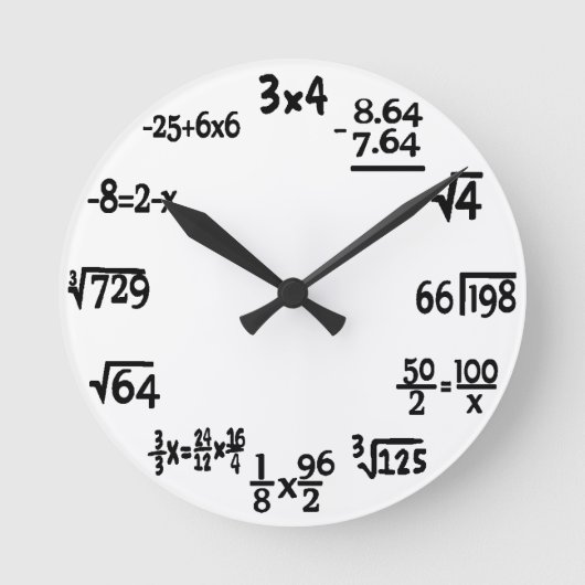 Horloge Ronde Mathématiques (Recto)