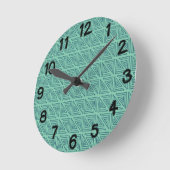 Horloge Ronde Mazages Turquoises Art déco (Angle)