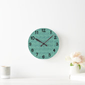 Horloge Ronde Mazages Turquoises Art déco (Maison)