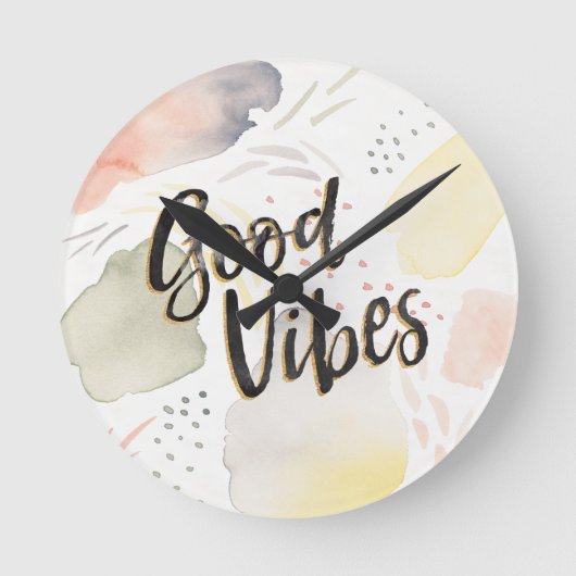 Horloge Ronde Meadow Breeze III | GOOD VIBES (Recto)