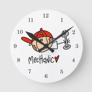 Horloge Ronde Mécanicien