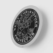 Horloge Ronde Médaille de Christopher de saint (Angle)