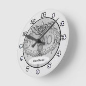 Horloge Ronde Médecin argenté (Angle)