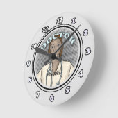 Horloge Ronde Médecine féminine noire (Angle)