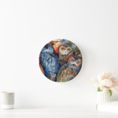 Horloge Ronde Medieval owls (Maison)