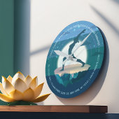 Horloge Ronde Méditation de l'instructeur de yoga Pose Moon Flyi