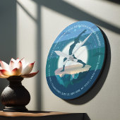 Horloge Ronde Méditation de l'instructeur de yoga Pose Moon Flyi