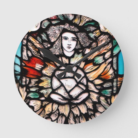 Horloge Ronde Méditation en couleurs. (Recto)