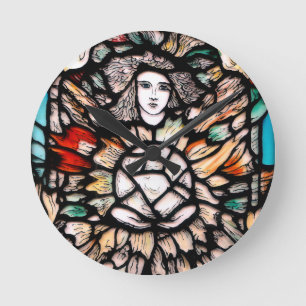 Horloge Ronde Méditation en couleurs.