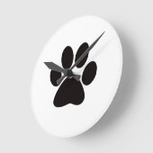 Horloge Ronde Médium round dog paw wall clock (Angle)