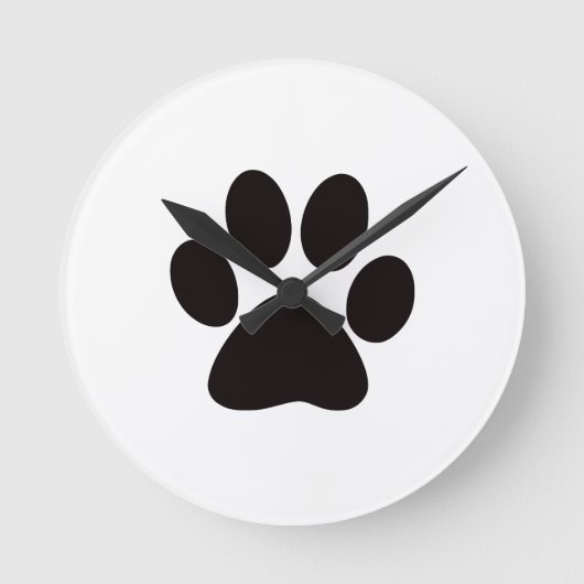 Horloge Ronde Médium round dog paw wall clock (Recto)