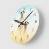 Horloge Ronde Meerkat Wall (Angle)