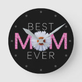 Horloge Ronde Meilleure maman jamais avec l'impression d'image d (Recto)