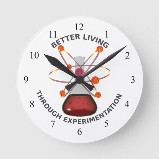 Horloge Ronde Meilleure Vie Grâce À L'Expérimentation (Recto)