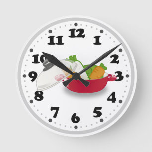 Horloge Ronde Meilleurs cadeaux mignons de la cuisine  