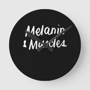 Horloge Ronde Melanin And Muscles Black Is Beautiful Workout Gym