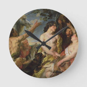 Horloge Ronde Meleager et Atalanta (huile sur la toile)