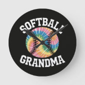 Horloge Ronde Mémé de softball (Recto)