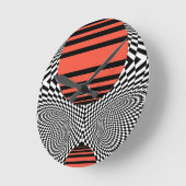Horloge Ronde Memphis OpArt (Angle)