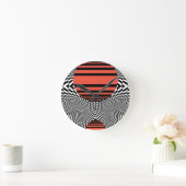 Horloge Ronde Memphis OpArt (Maison)
