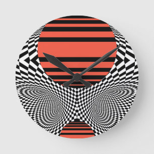 Horloge Ronde Memphis OpArt