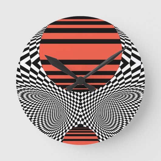 Horloge Ronde Memphis OpArt (Recto)