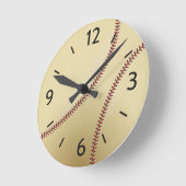 Horloge Ronde Menace decorative Wall Clock pour fan de baseball (Angle)