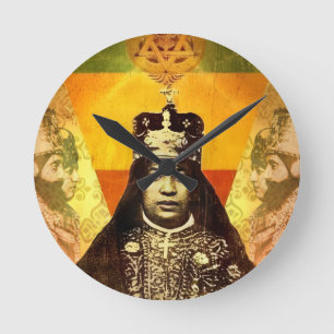 Horloge Ronde Menen Asfaw Hailé Sélassié SAI Jah Rastafari