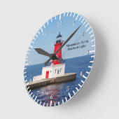 Horloge Ronde Menominee Pihehead Light clock (Angle)