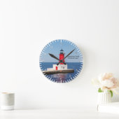 Horloge Ronde Menominee Pihehead Light clock (Maison)