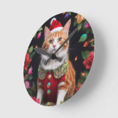 Horloge Ronde Meowy (Angle)