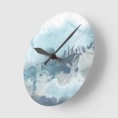 Horloge Ronde Mer Forestière (Angle)