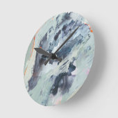 Horloge Ronde Mer polyphonique - Bleu (Angle)