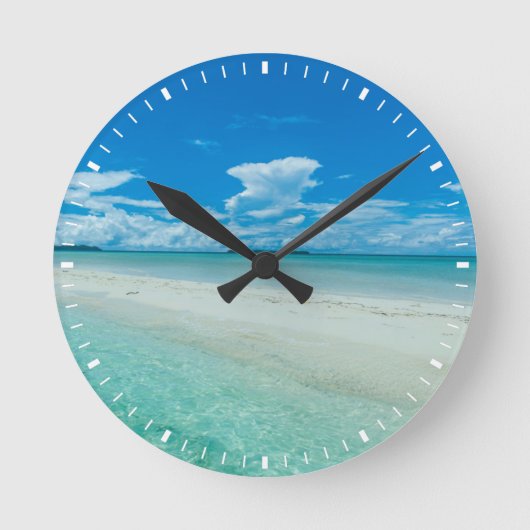 Horloge Ronde Mer tropicale bleue, Palau (Recto)